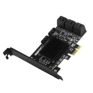 Imagem de Placa controladora de expansão PCI E a SATA3.0 de 8 portas SATA III - 