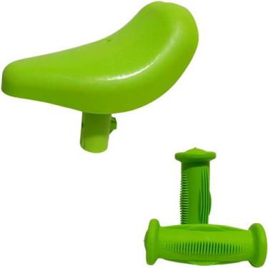 Imagem de Selim Aro 12 Mais Manopla P/Bicicletas Nathor Banco Infantil, Verde