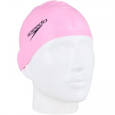 Imagem de Touca Speedo Flat Swim Cap, Rosa, UNICO