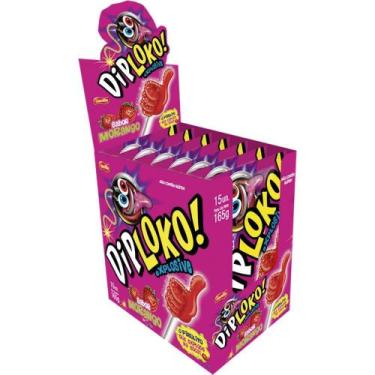 Imagem de Doce DIP Loko Explosive Morango - Display com 15 Unidades