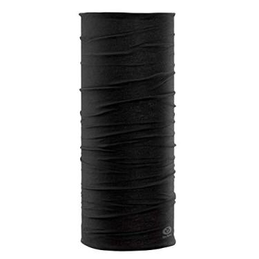 Imagem de Bandana multifuncional Flying Fisherman SunBandit, máscara de proteção UV para rosto e pescoço, 12 maneiras de usar em cores sólidas, Midnight Black, One Size