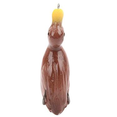 Imagem de 01 Isca de peixe artificial, isca de pesca com gancho para camada superior de água para amantes de pesca (marrom)