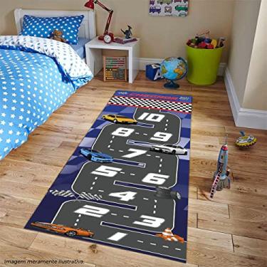 Imagem de Amarelinha Tapete Ilustrado Lona Infantil Criança Carrinho