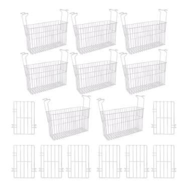 Imagem de 8 Cestos Organizador Freezer Nf Hf Metalfrio + 8 Separadores