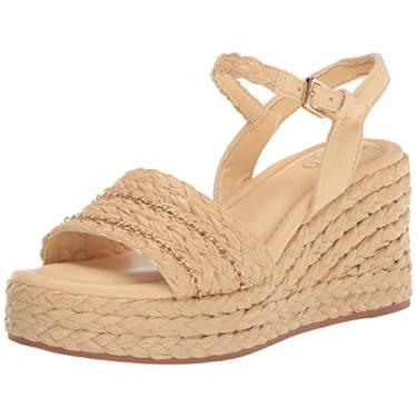 Imagem de Franco Sarto Sandália Plataforma Anabela Feminina L-Peachy Wedge, Sandálias, Natural, 9.5