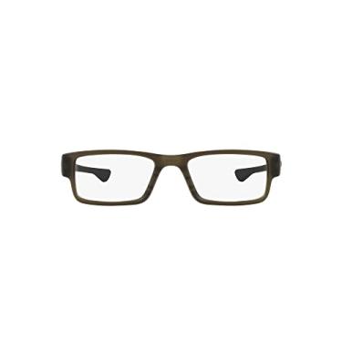 Imagem de Oakley Men's OX8046 Airdrop Rectangular Prescription Eyewear Frames, Satin Brown Smoke/Demo Lens, 53 mm