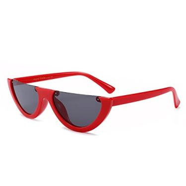 Imagem de Óculos de sol retrô de meia aro femininos Óculos de sol masculinos de meia aro retrô com estampa de leopardo Óculos de moda femininos, 6, tamanho único