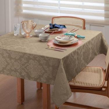 Imagem de Toalha De Mesa Jacquard  Retangular 6 Lugares Chique 2,20M X 1,40M - A