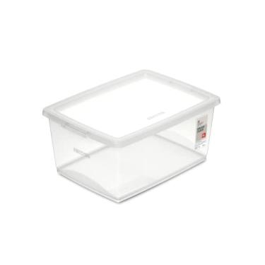 Imagem de Ordene - Caixa Organizadora Plástica de 15 Litros com Tampa, Cor Cristal, Linha My Closet