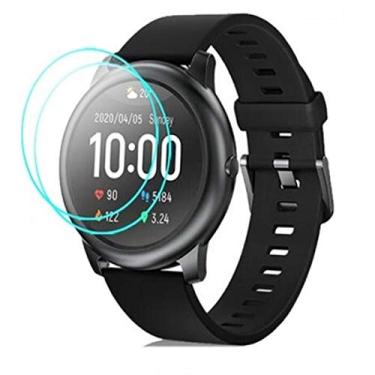 Imagem de Kit 2x Película de Vidro para Smarwatch Solar LS05 Inteligente Proteção Temperado 9h 2.5D Anti-Risco