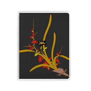 Imagem de Caderno de flores da cultura japonesa, capa de goma para diário