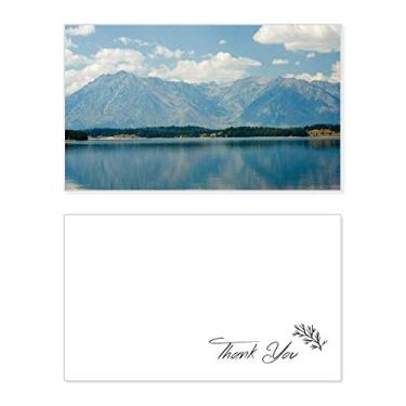 Imagem de Mountain River Forest Reflection Sky Cloud cartão de agradecimento aniversário aniversário comemoração casamento agradecimento