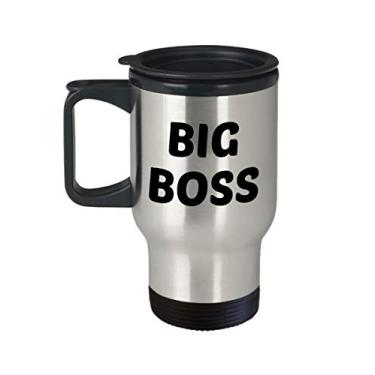 Imagem de Caneca de viagem Big Boss – Caneca divertida com isolamento de café de cacau quente – ideia de de Natal