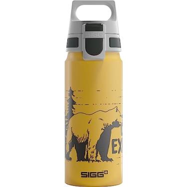 Imagem de Sigg Garrafa de água WMB One Brave Bear para crianças (0,6 L), garrafa de metal sem poluentes e à prova de vazamento para crianças, garrafa de alumínio leve
