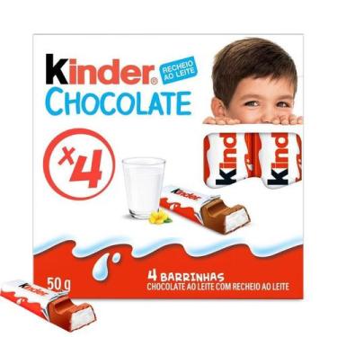 Imagem de Chocolate Kinder Barrinha Ferrero Com 4 Unidades De 12,5G