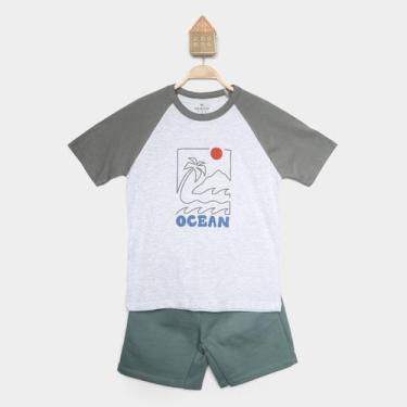 Imagem de Conjunto Infantil Curto Hering Ocean Camiseta E Short Menino