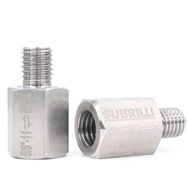 Imagem de SUBRILLI Adaptador de acessórios para esmerilhadeira angular de 2 peças, 5/8"-11 fêmea para M14 macho, conversor para brocas copo, rodas, almofadas de suporte