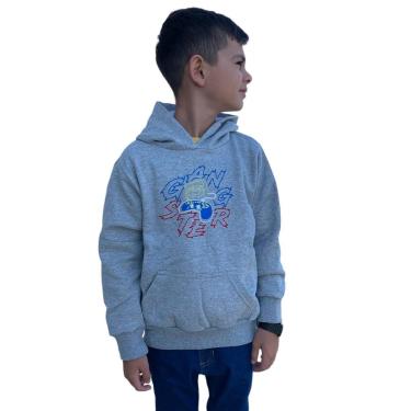 Imagem de Blusa de Moletom Infantil Canguru Com capuz Gamer Gangster-Masculino