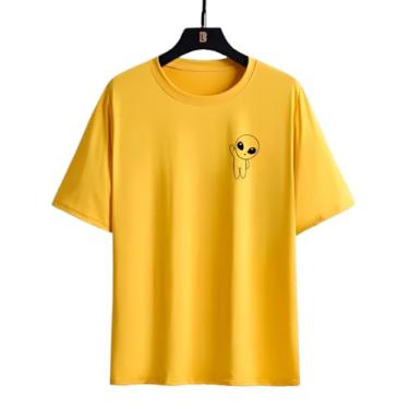 Imagem de Camiseta Alienzinho Estampada Unissex (BR, Alfa, M, Regular, Amarelo)