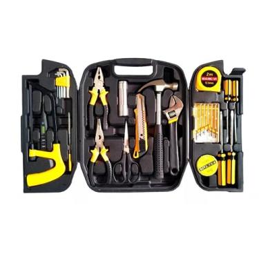 Imagem de Kit Ferramentas P/Casa Reparos Domésticos Maleta Ferramentas Jogo Manuais Mala Multiuso Simples 26, Tube Serra Martelo Chave Drena Bomb