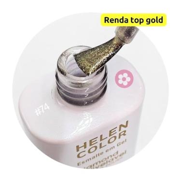 Imagem de Esmalte em gel Renda Gold Helen color Diamond 74 15ml