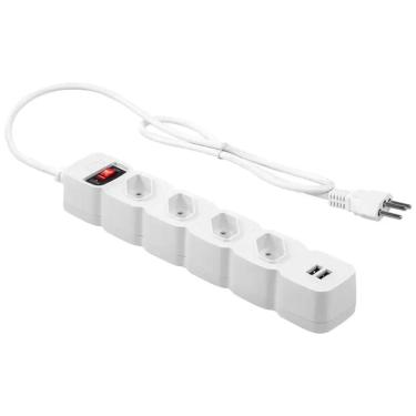 Imagem de Filtro de Linhas Intelbras EPE 204 BC 4 Tomadas 2 - 4824204 Branco Bivolt