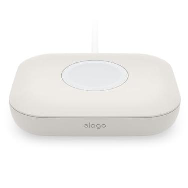 Imagem de elago Base de carregamento compatível com Apple Watch, Galaxy Watch 7 & 5 e 6 Series, AirPods Pro 2, silicone durável, compacto [carregador não incluído] (cinza escuro)