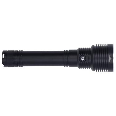 Imagem de Lanterna de Mergulho 4000LM, LED XHP70, 6 Modos, Fotografia Subaquática à Prova D'água IPX8, Liga de Alumínio, Copo de Lâmpada Com Padrão Laranja, Lembrete Automático de Bateria