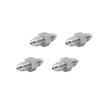 Imagem de BEITERSTOE (Pacote com 4) Adaptador de mangueira hidráulica 2403-02-02 encaixe 1/20.3 cm macho JIC 37° Flare (5/40.6 cm-24UNF) × 1/20.3 cm macho JIC 37° Flare (5/40.6 cm-24UNF) SAE conector de tubo de