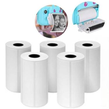 Imagem de 5 Bobina Térmica Adesiva Para Mini Impressora Gatinho 57Mm - Shippei