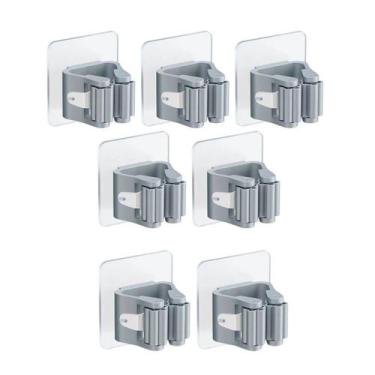 Imagem de Suporte Individual Para Vassoura e Rodo Kit Lavanderia com 7 unidades 