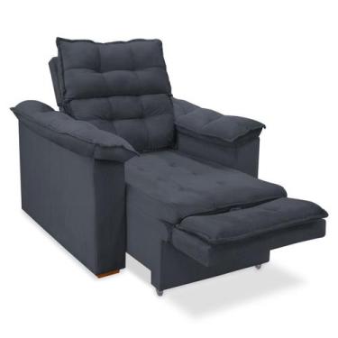 Imagem de Poltrona Do Papai Confortável Reclinável E Retrátil - SRJ Moveis, Cinz