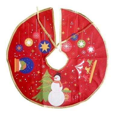 Imagem de Saia Árvore de Natal Pequena Tapete Decorativo Natalino 40cm - MultiA,