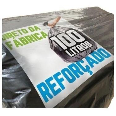 Imagem de Saco De Lixo 100 Litros 100 Un Preto Reforçado - HIGIPACK