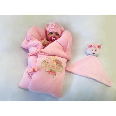 Imagem de Saida Maternidade De Saco Com Naninha Menina - PEQUENO ANJO, Rosa, RN