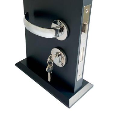 Imagem de Fechadura De Porta Externa Interna Cromada 55mm Pisa ABNT - DECORPLACE