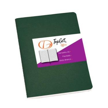 Imagem de Caderneta 14x21cm A5 40 Folhas Pautadas Tupi TopGet, Verde Escuro