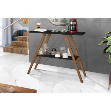 Imagem de Aparador Cantinho Café Moderno Sala Estar -Retro -Preto - Mega Estofad