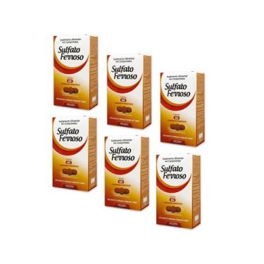 Imagem de Kit 6 Suplemento Alimentar Sulfato Ferroso 60Cpr Arte Nativa