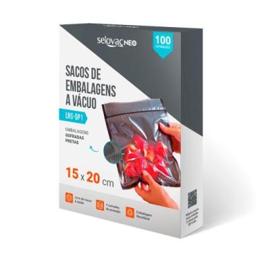 Imagem de Embalagem a Vácuo Preta e Transp Gofrada 15x20cm Caixa c/100 - Selovac