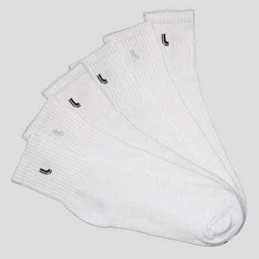 Imagem de Kit Meia Lupo Sport Walk Cano Médio 6 Pares Branca, 41-44