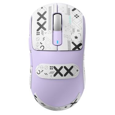 Imagem de ATTACK SHARK Mouse X3 leve sem fio para jogos com fita antiderrapante para mouse, design autoadesivo, elástico refinado, aderências laterais, almofadas resistentes ao suor/pasta antisuor, cortado para