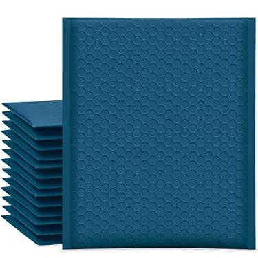 Imagem de UCGOU Bubble Mailers 18 x 30 cm, azul marinho, pacote com 25, tamanho utilizável, envelopes acolchoados, para pequenas empresas, embalagem opaca, autovedante, impermeável, boutique, sacos de envio a