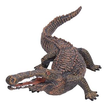 Imagem de Brinquedo simulado de crocodilos, figuras de ação de crocodilos Modelo de plástico Seguro Edutainment Prático Conveniente para feriados Aniversário, Dia das Crianças