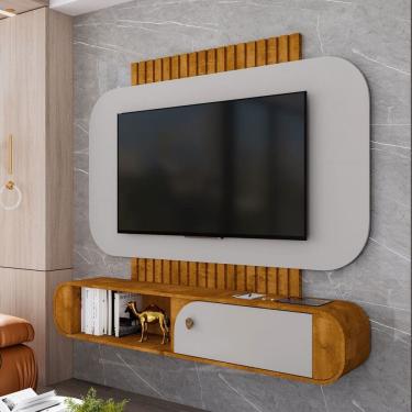 Imagem de Painel para TV Até 55 Polegadas Jurerê 1 Porta Naturallle/Off White - Móveis Bechara
