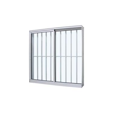 Imagem de Janela de Correr em Alumínio Branco Duraline Fix 100x150x10,2cm 2 Folh