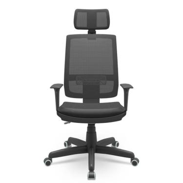 Imagem de Cadeira Brizza Presidente Tela Facto Dunas Preto