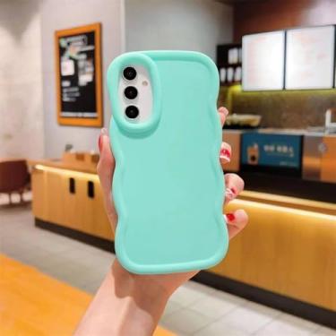 Imagem de Capa de telefone com moldura de onda colorida fofa para Oneplus 12R 11R Ace2 12 ACE3 NordN30SE Capa amortecedora à prova de choque, verde, para OneplusNordN20,5G