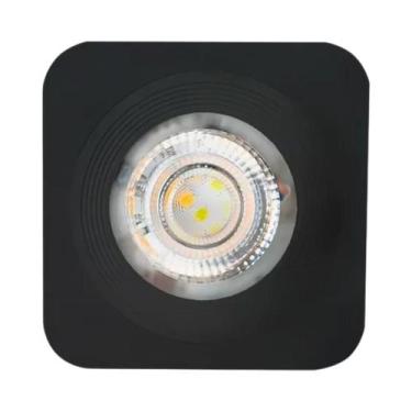 Imagem de Kit 4 Spot Led Sobrepor Quadrado Preto 5w Luz Branca Fria - Kian