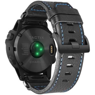 Imagem de Pulseira de Relógio Hemsut H Compatível com Garmin - Couro Genuíno